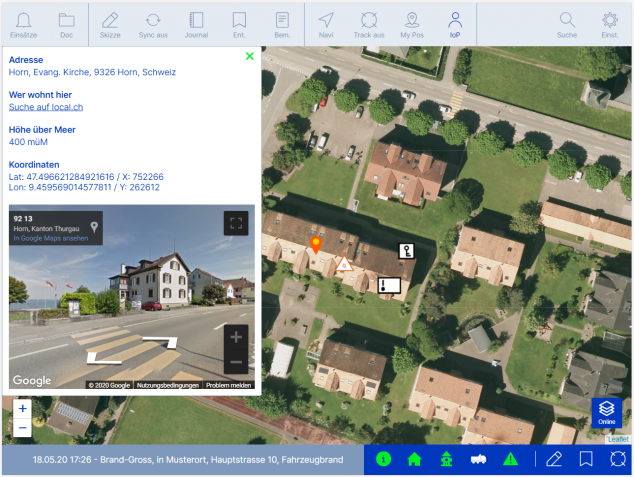 Fire department deployment tablet navigation and tracking